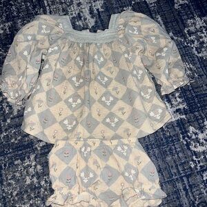 Floral Patterned Baby Outfit